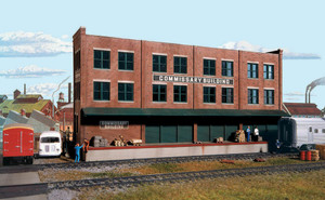 Walthers Cornerstone ~ HO Scale ~ Commissary/Freight Transfer Background Building ~ Kit ~ 12-5/8 x 3-1/4 x 6-1/8" 32 x 8.2 x 15.5cm ~ 933-3173