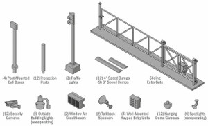 Walthers Cornerstone ~ HO Scale ~ Security Details ~ Kit ~ 933-4074