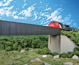 Walthers Cornerstone ~ HO Scale ~ 90' Single-Track Railroad Through Girder Bridge ~ Kit ~ 12-1/2 x 2-3/8 x 1-1/2" 31.7 x 6 x 3.8cm ~ 933-4503