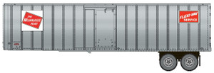 Walthers SceneMaster ~ HO Scale ~ Flexi-Van 40' Trailer 2-Pack ~ Assembled ~ Milwaukee Road #3 (Logo, Flexi-Van Placard; Side Doors) ~ 949-2605