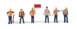 Walthers SceneMaster ~ HO Scale ~ Railroad Track Workers ~ package(6) ~ Set #2 ~ 949-6067