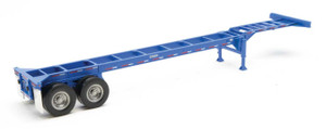 Walthers SceneMaster ~ HO Scale ~ 40' Container Chassis (2-Pack) ~ Blue ~ 949-4551