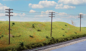 Walthers SceneMaster ~ HO Scale ~ Telegraph Poles and Cross Arms ~ Kit ~ 949-4185
