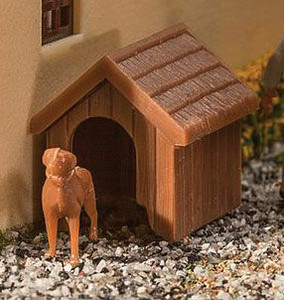 Walthers SceneMaster ~ HO Scale ~ Dog & Kennel (Doghouse) ~ Kit ~ 949-4147