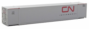 Walthers SceneMaster ~ HO Scale ~  53' Singamas Corrugated-Side Container ~ Ready to Run ~ Canadian National (gray, red; CN Intermodal Logo) ~ 949-8513