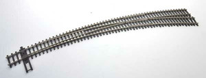Walthers WalthersTrack ~ HO Scale ~ Code 83 ~ Nickel Silver DCC-Friendly Curved Turnout ~ 24" and 28" Radius ~ Right Hand ~ 948-83064