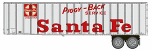 Walthers SceneMaster ~ HO Scale ~ Flexi-Van 40' Trailer 2-Pack ~ Assembled ~ Santa Fe (Piggy Back Service; end doors) ~ 949-2612