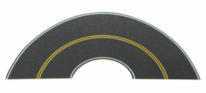Walthers SceneMaster ~ HO Scale ~ Flexible Self-Adhesive Paved Roadway ~ Vintage and Modern Curves (solid double yellow centerline, white edge marks) ~ 949-1253