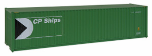 Walthers SceneMaster ~ HO Scale ~ 40' Hi Cube Corrugated Container w/Flat Roof ~ Assembled ~ CP Ships (green, white, black; Multimark Logo) ~ 949-8206