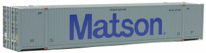 Walthers SceneMaster ~ HO Scale ~ 53' Singamas Corrugated-Side Container ~ Ready to Run ~ Matson (gray, blue) ~ 949-8516