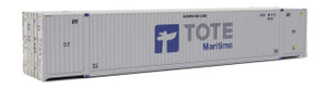 Walthers SceneMaster ~ HO Scale ~ 53' Singamas Corrugated-Side Container ~ Assembled ~ Tote (white, blue, gray) ~ 949-8538
