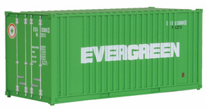 Walthers SceneMaster ~ HO Scale ~ 20' Corrugated Container with Flat Panel ~ Assembled ~ Evergreen ~ 949-8002