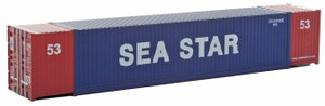 Walthers SceneMaster ~ HO Scale ~ 53' Singamas Corrugated-Side Container ~ Ready to Run ~ Sea Star (blue, red, white) ~ 949-8517