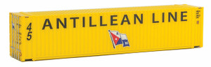 Walthers SceneMaster ~ HO Scale ~ 45' CIMC Container ~ Assembled ~ Antillean Line (yellow, black, blue, red) ~ 949-8551