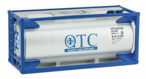 Walthers SceneMaster ~ HO Scale ~ 20' Tank Container ~ Kit ~ Santa Fe (white, blue) ~ 949-8107