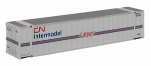 Walthers SceneMaster ~ N Scale ~ 48' Ribbed Side Container ~ Assembled ~ Canadian National (Laser Scheme; white, blue, red) ~ 949-8841