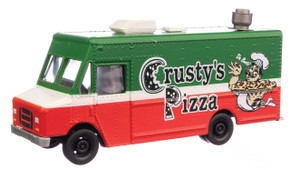 Walthers SceneMaster ~ HO Scale ~ Morgan Olson Route Star Van ~ Crusty's Pizza Food Truck ~ 949-12110