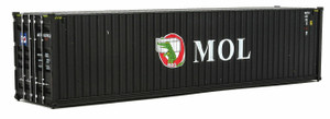 Walthers SceneMaster ~ HO Scale ~ 40' Hi-Cube Corrugated-Side Container ~ Assembled ~ Mitsui OSK Lines (black, white, red; Alligator Logo) ~ 949-8264