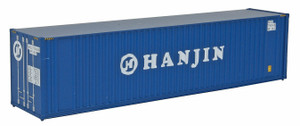 Walthers SceneMaster ~ HO Scale ~ 40' Hi Cube Corrugated Container w/Flat Roof ~ Assembled ~ Hanjin ~ 949-8208