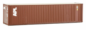 Walthers SceneMaster ~ HO Scale ~ 40' Hi-Cube Corrugated Container w/Flat Roof ~ Assembled ~ American President Lines (brown, white) ~ 949-8213