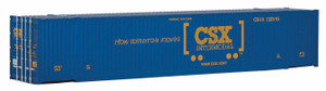 Walthers SceneMaster ~ HO Scale ~ 53' Singamas Corrugated Side Container ~ Ready to Run ~ CSX Transportation (blue, yellow; Boxcar Logo) ~ 949-8502