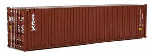 Walthers SceneMaster ~ HO Scale ~ 40' Hi-Cube Corrugated-Side Container ~ Assembled ~ TEX (brown, white) ~ 949-8266