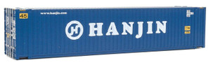 Walthers SceneMaster ~ HO Scale ~ 45' CIMC Container ~ Assembled ~ Hanjin (blue, white) ~ 949-8561