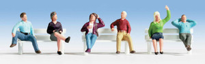 Walthers SceneMaster ~ HO Scale ~ Seated People package(6) ~ Set #3 ~ 949-6059
