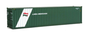 Walthers SceneMaster ~ HO Scale ~ 40' Hi-Cube Corrugated-Side Container ~ Assembled ~ Linea Mexicana (green, white) ~ 949-8270