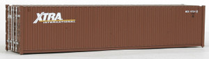 Walthers SceneMaster ~ HO Scale ~ 40' Corrugated Container ~ Assembled ~ XTRA (brown, white) ~ 949-8154