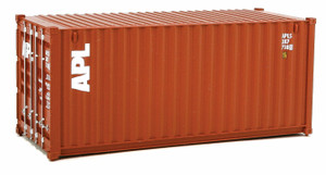 Walthers SceneMaster ~ HO Scale ~ 20' Corrugated Container ~ Assembled ~ American President Lines (brown, white) ~ 949-8061