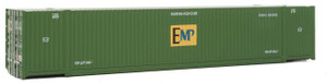 Walthers SceneMaster ~ HO Scale ~ 53' Singamas Corrugated-Side Container ~ Assembled ~ EMP (green, blue, yellow) ~ 949-8530