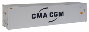 Walthers SceneMaster ~ HO Scale ~ 40' Hi Cube Smooth Side Reefer Container ~ Assembled ~ CMA-CGM ~ 949-8357