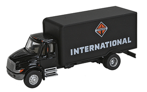 Walthers SceneMaster ~ HO Scale ~ International 4900 Single Axel Van Black ~ Assembled ~ 949-11292