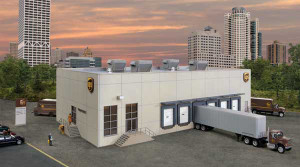 Walthers Cornerstone ~ HO Scale ~ UPS R Hub with Customer Center ~ 933-4110