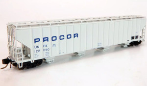 Rapido ~ N Scale ~ Procor 5820 Covered Hopper UNPX Blue Stencil ~ 560001A
