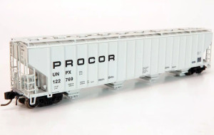 Rapido ~ N Scale ~ Procor 5820 Covered Hopper UNPX Mid Black Solid ~ 560006A