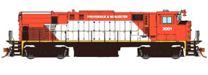 Rapido HO Scale ~ M420 Providence & Worcester #2001 ~ DC Version ~ 33040