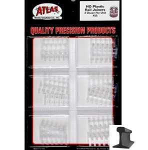 Atlas HO Scale ~ Code 100 Insulating Rail Joiners ~ 24 Pieces ~ 55-1