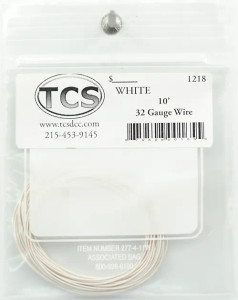 TCS ~ 32 AWG ~ DCC Decoder Wire ~ 10 Feet ~ White ~ 1218