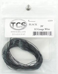 TCS ~ 32 AWG ~ DCC Decoder Wire ~ 20 Feet ~ Black ~ 1219