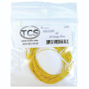 TCS ~ 32 AWG ~ DCC Decoder Wire ~ 20 Feet ~ yellow ~ 1222