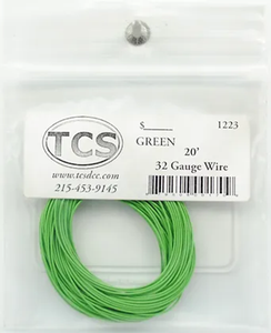 TCS ~ 32 AWG ~ DCC Decoder Wire ~ 20 Feet ~ Green ~ 1223