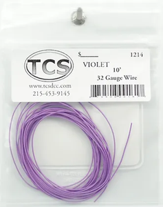 TCS ~ 32 AWG ~ DCC Decoder Wire ~ 20 Feet ~ Violet ~ 1225