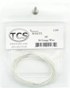 TCS ~ 36 AWG ~ DCC Decoder Wire ~ 20 Feet ~ White ~ 1300