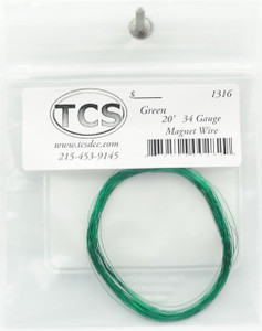 TCS ~ 34 Gauge Magnet Wire ~ 20 feet ~ Green ~ 1316