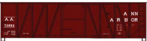 Accurail ~ HO Scale ~ Ann Arbor ~ 40' Single-Sheathed Wood Boxcar w/Wood Doors & Steel Ends ~ 4330
