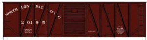 Accurail ~ HO Scale ~ Northern Pacific ~ 40' Single-Sheathed Wood Boxcar with Wood Doors and Wood Ends ~ 81441