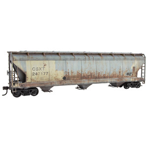 Micro Trains ~ HO Scale ~ CSX Weathered ACF Covered Hopper ~ CSXT #247177 ~ 2000001
