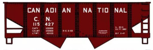 Accurail ~ HO Scale ~ USRA 55-Ton 2-Bay Open Hopper ~ Canadian National (Boxcar Red) ~ 81451